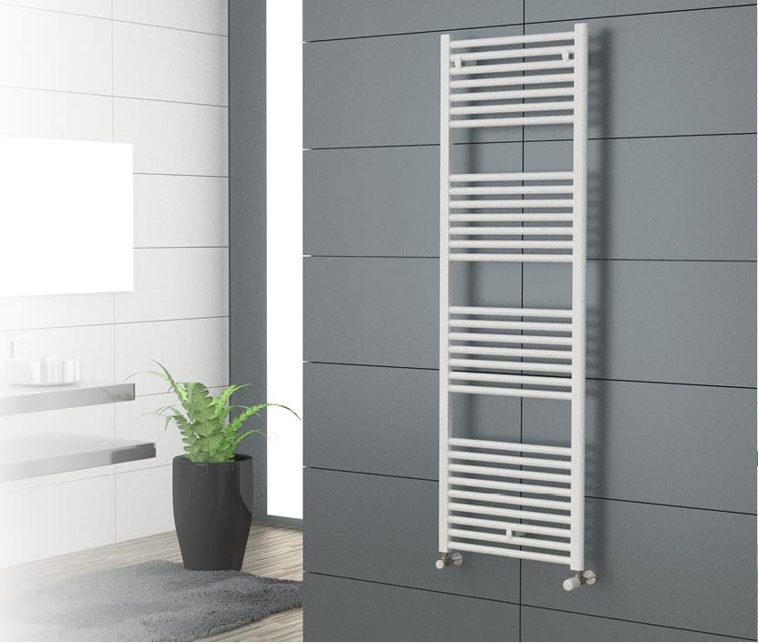 Лира за баня THS Thermostyle Cayman, алуминий, 1200x400мм, 704W, бял цвят