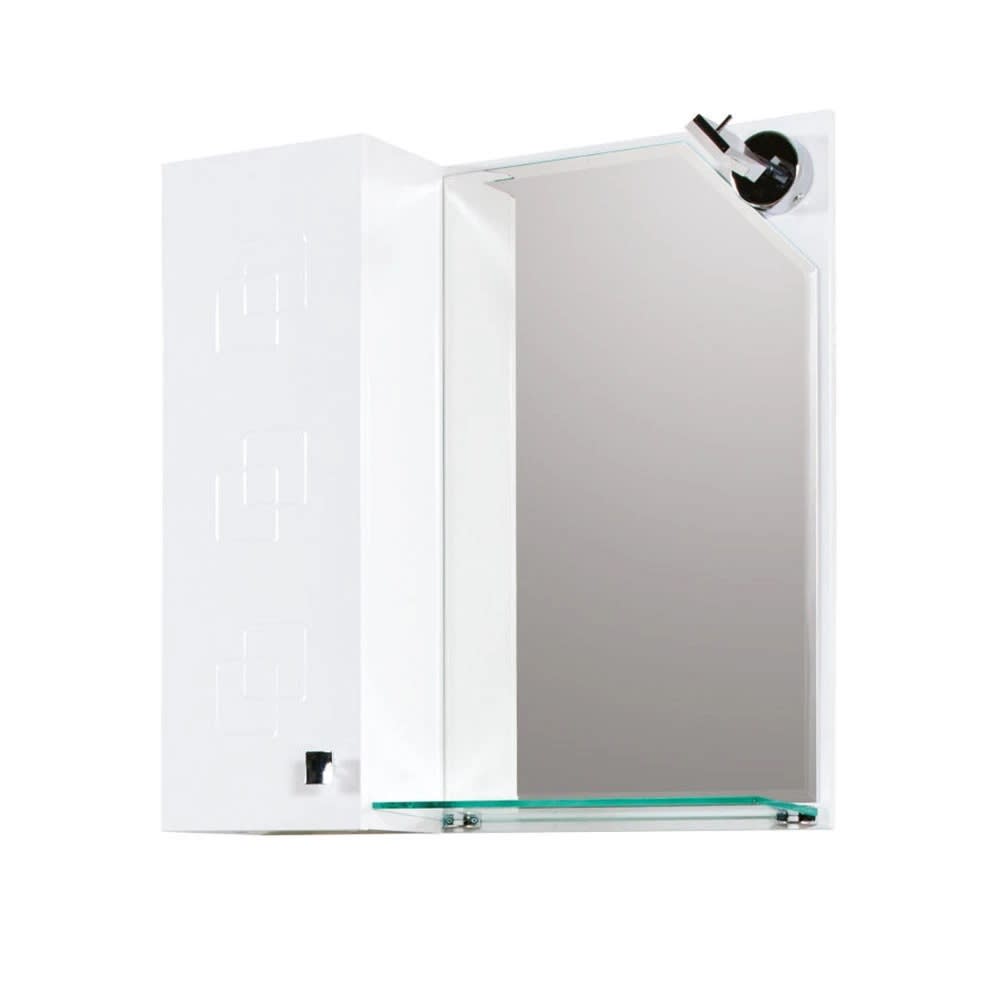 Шкаф за баня Makena Лазур, 55см, горен, с огледало, водоустойчив, PVC