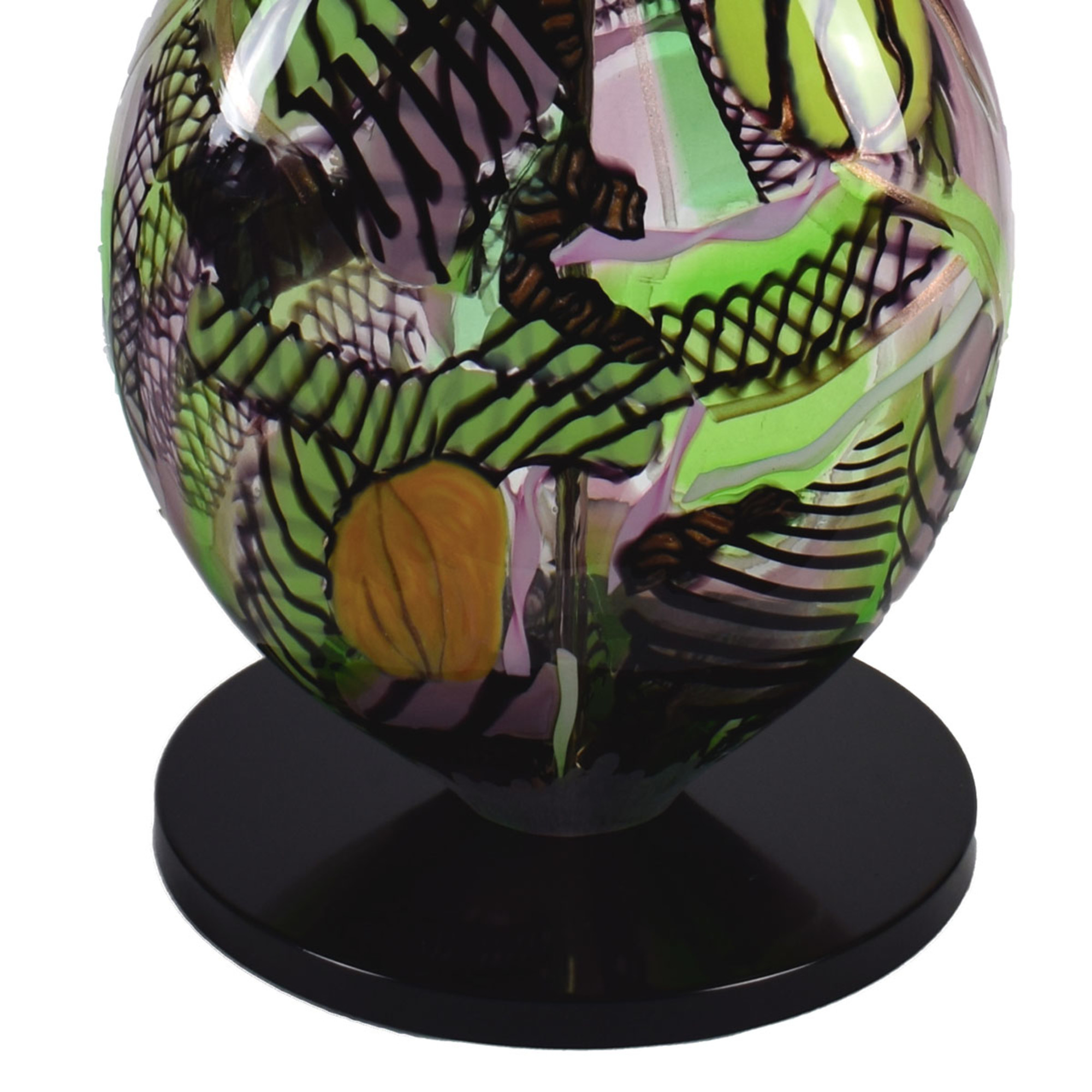 Green Heart Murano Glass Table Lamp