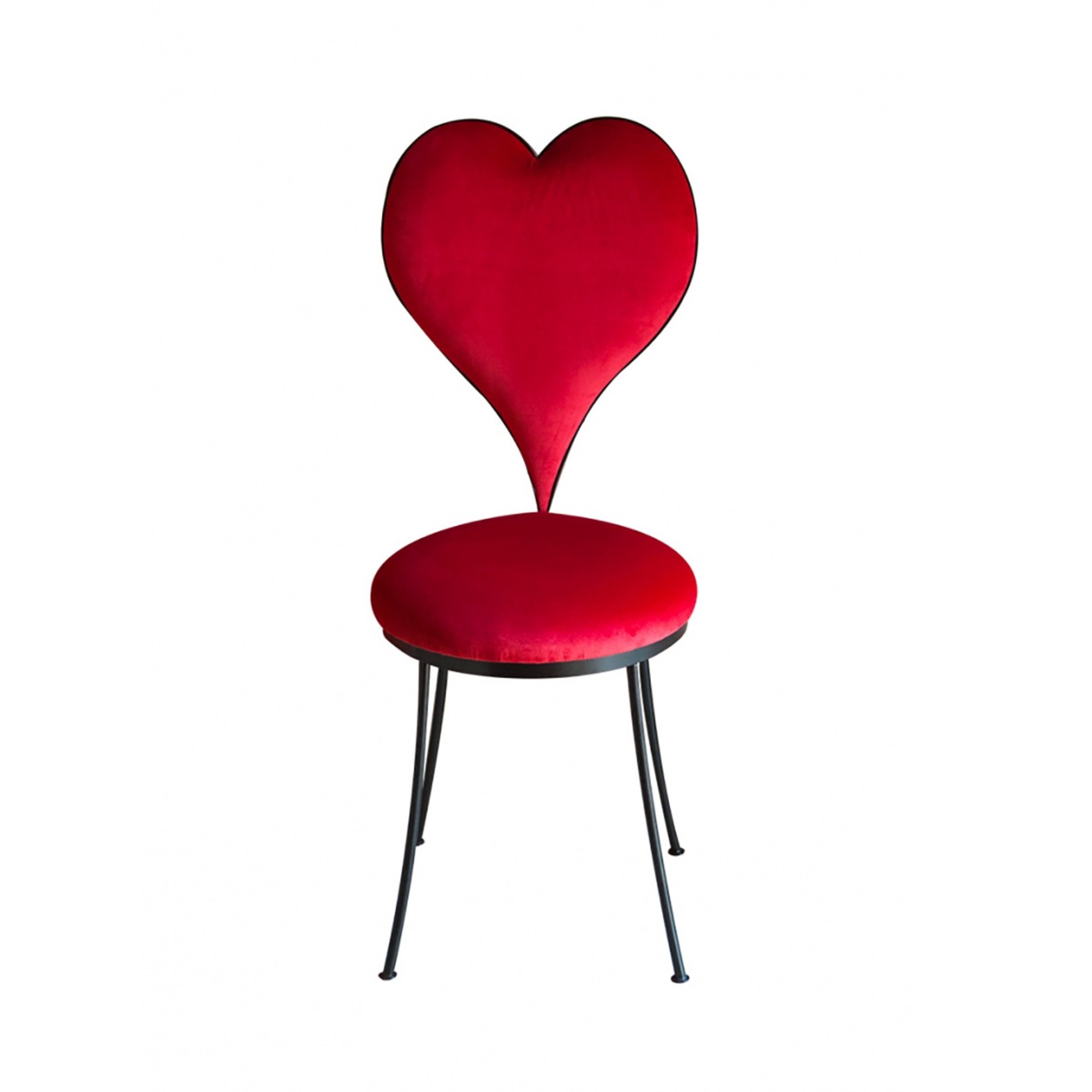 Red heart chair deals