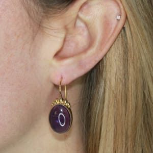 Eena Hook Earrings – Amethyst