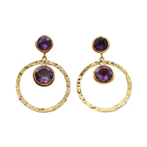 Tisella Post Drop Earrings – Amethyst