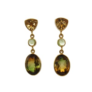 Yddona Post -korvakorut – Citrine, Peridot ja Peridot Citrine