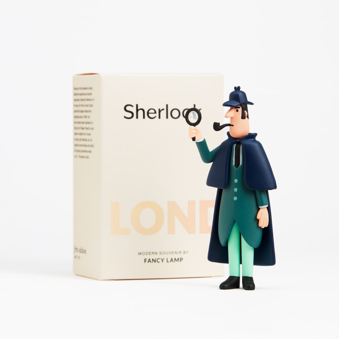 Blue Collectable Sherlock Homes Art Figurine: Sherlock Holmes First Edition Collectable London Art Toy