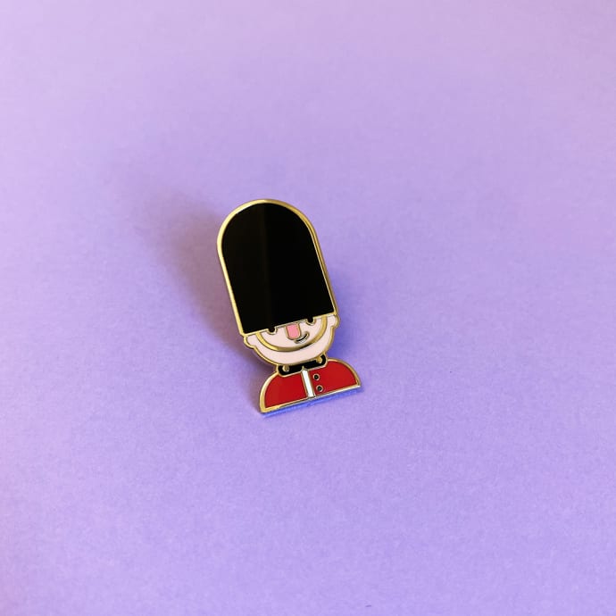 Gold Enamel Royal Guard Pin: Royal Guard Enamel Pin I Collectable London Souvenir