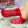 OUTLET - Smaller Fit -Non-Slip Stay On Baby and Toddler Socks - 3 Pack in Red Hearts