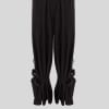 EYOS INFINITY | Wool Palazzo Trousers with Ribbons in Black