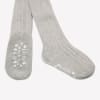 Non-Slip Super Soft Ribbed Baby and Toddler Tights in Silver Sparkle Grey - Perfect for Parties