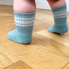 OUTLET - Non-Slip Stay-on Baby & Toddler Organic Quarter Crew Sporty Socks - 7 Pack - Blues