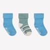 Non-Slip Stay on Baby and Toddler Socks - 3 Pack in Billy & Ocean Blue