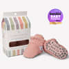 Stay-on, Non-Slip Booties - Perfect pram Slipper or Baby Carrier boot - Rose Corduroy