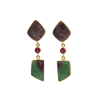 Leto Post Earrings – Purple Sapphire And Zoisite
