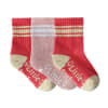 Non-Slip Stay-on Baby & Toddler Organic Quarter Crew Sporty Socks - 3 Pack - Pop & Rose