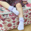 Frilly Non-Slip Stay-on Baby and Toddler Socks - 5 Pack in Amethyst, Navy and Paradiso