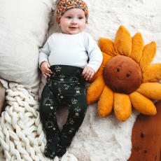 Vihreä 2 in 1 leggings -Jurassic Land: Super soft bamboo leggings with integrated removable socks