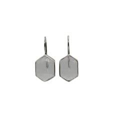 Gaia Hook Earrings – Crystal Quartz: The go to pair as they work with everything!