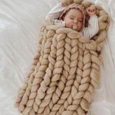 Vihreä PILVI Sleeping Bag: Merino Wool Sleeping Bag for Babies
