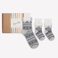Mini Me Matching Adult and Child Family Socks Gift Set in Arctica - The Perfect Gift