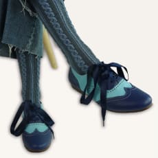 Blue Cosy Cable Knee High Socks: GOTS certified Organic Cotton