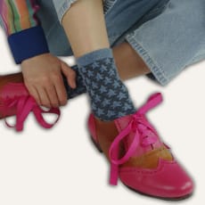 Blue Star Burst Ankle High Socks: GOTS certified Organic Cotton