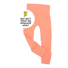 Oranssi 2 in 1 leggings -Bold and Brights: Super soft bamboo leggings with integrated removable socks
