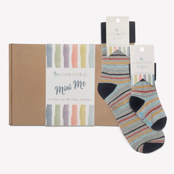 Mini Me Matching Sock Gift Set in Bobby Stripe - The Perfect Father’s Day Gift
