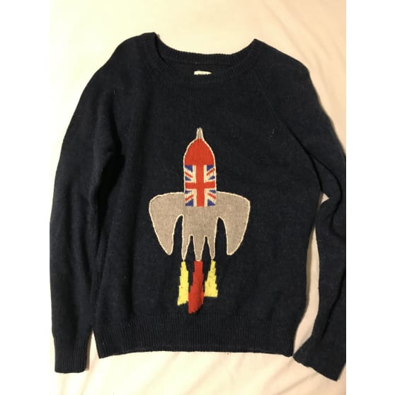 MiniBoden tummansininen neulepusero