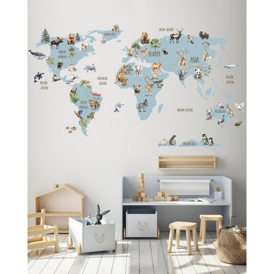 Animals of The World Wall Sticker Set