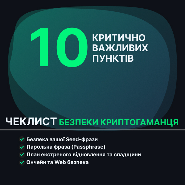 Чеклист безпеки криптогаманця: 10 критичних пунктів