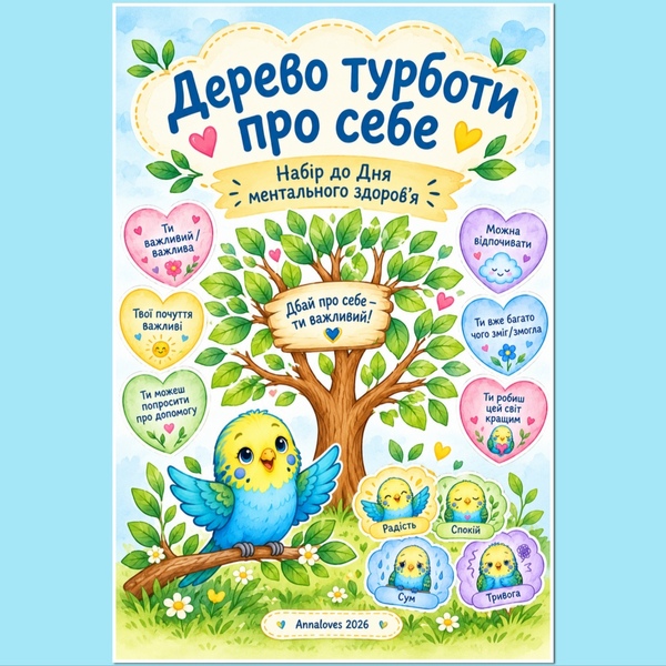 Дерево турботи про себе - набір до Дня ментального здоров'я