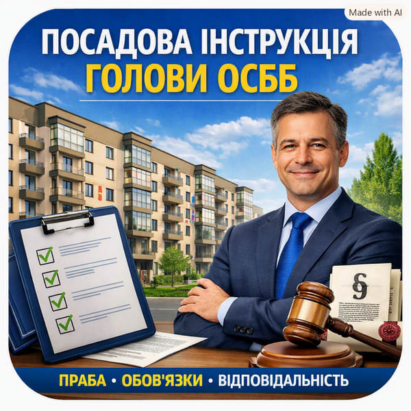 Посадова інструкція голови ОСББ: Права, обов’язки, відповідальність та юридичний статус