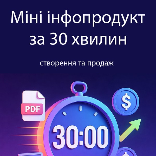 Міні інфопродукт за 30 хвилин - створення та продаж