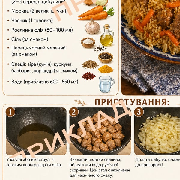 Згенерована картинка. Кулінарія. Плов