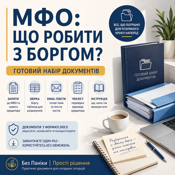 МФО: що робити з боргом — готовий набір документів