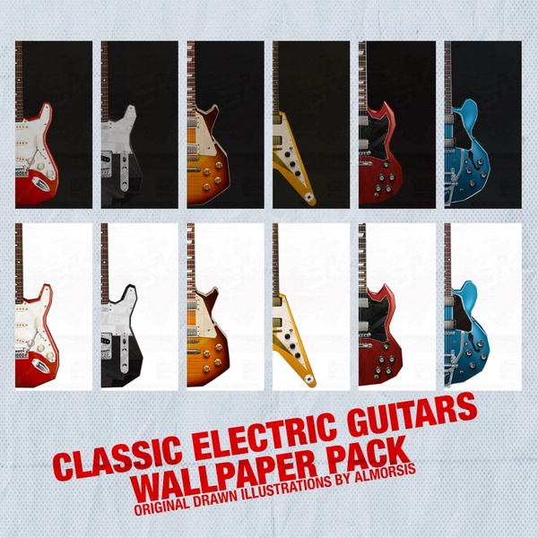 Classic Electric Guitars Wallpaper Pack