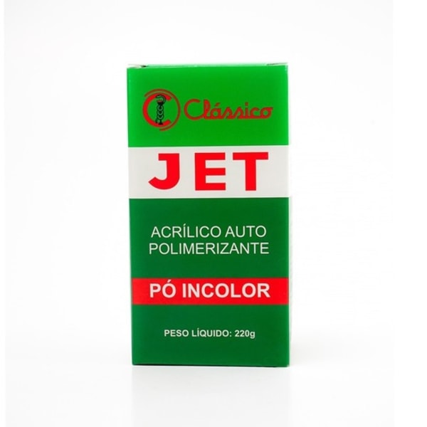 Resina Acrílica Autopolimerizável Jet Pó Incolor 220g - Clássico