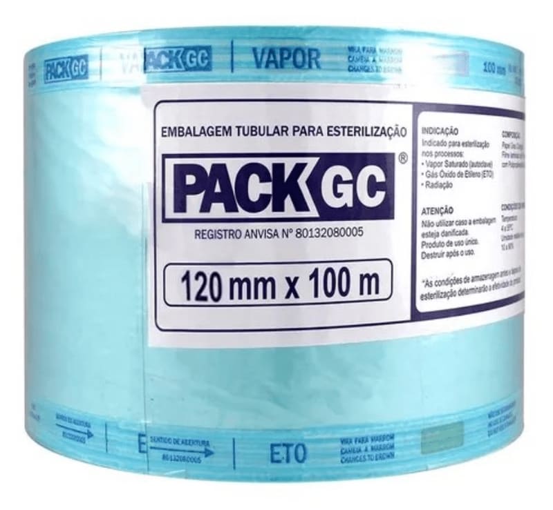 Grau Cirúrgico/rolo Para Esterilização 12cm X 100 M - Pack Gc
