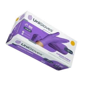 Luva Látex Com Pó Purple Premium - UniGloves