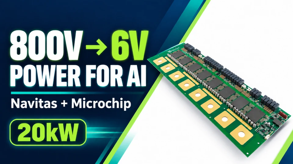 Navitas and Microchip 800V-to-6V Power for AI Data Centers
