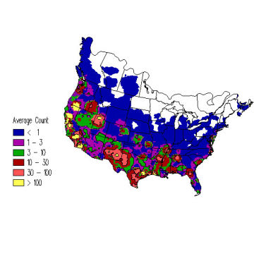 Northern Shoveler winter distribution map