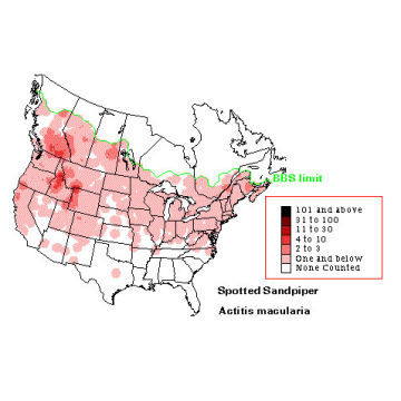 Spotted Sandpiper distribution map