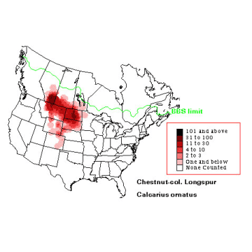 Chestnut-collared Longspur distribution map