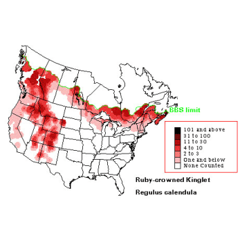 Ruby-crowned Kinglet distribution map