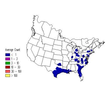 Wood Thrush winter distribution map