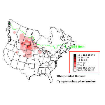 Sharp-tailed Grouse distribution map