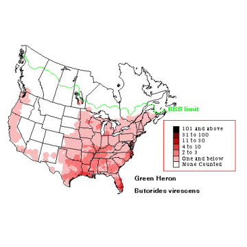Green Heron distribution map