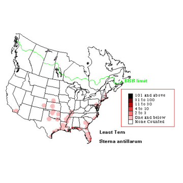 Least Tern distribution map
