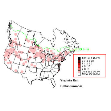 Virginia Rail distribution map