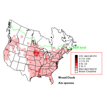 Wood Duck distribution map