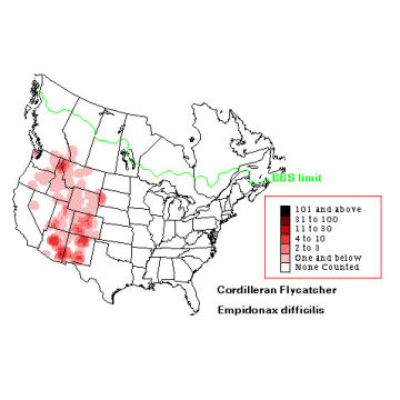 Pacific-slope Flycatcher distribution map